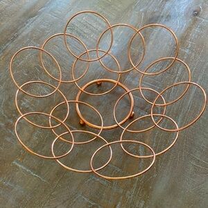 Rose Gold Circle Centerpiece Coffee Table Kitchen Bowl